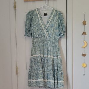 Blue Patterned Dress